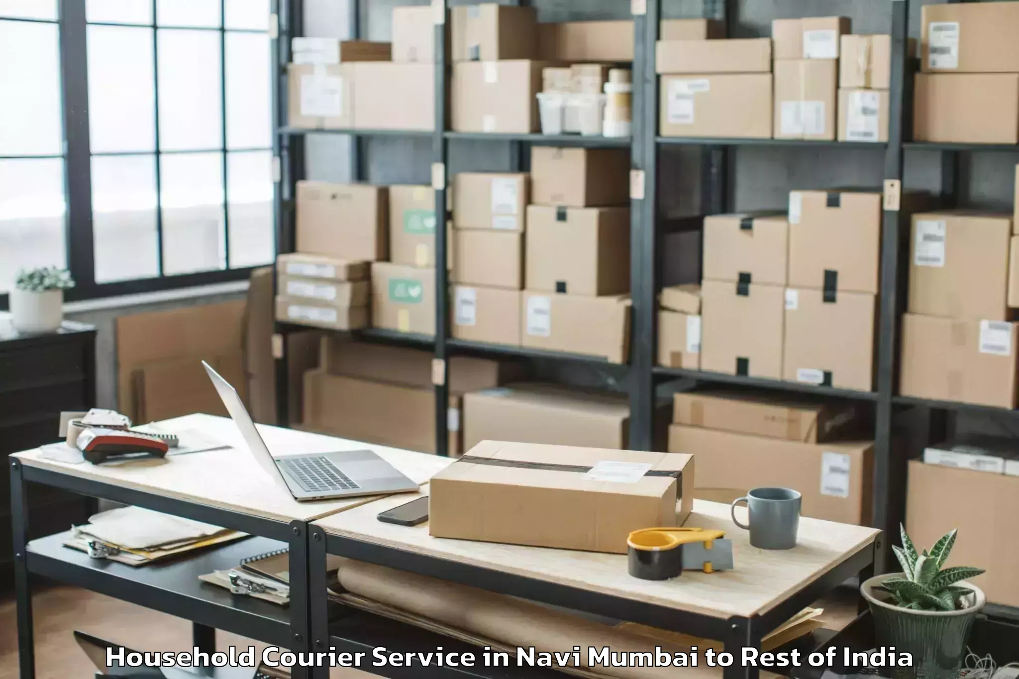 Get Navi Mumbai to Husainganj Household Courier